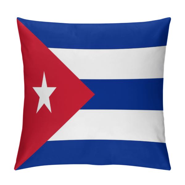 Cuba Flag Throw Pillow - CaribeHeart Cuba